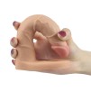 Double gode Cockring - 15.5 x 2.9 cm Flesh