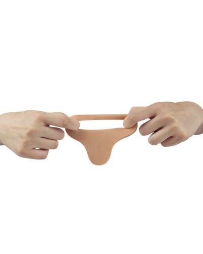 Double gode Cockring - 15.5 x 2.9 cm Flesh disponible sur Pop and Fun