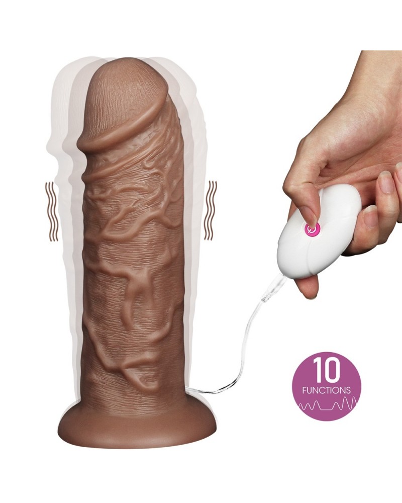 Gode vibrant Chubby Dildo 23 x 6.5 cm Marron disponible sur Pop and Fun