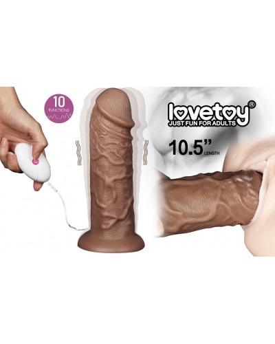 Gode vibrant Chubby Dildo 23 x 6.5 cm Marron disponible sur Pop and Fun