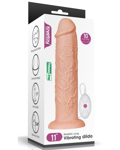 Gode vibrant Long Dildo 25 x 6 cm disponible sur Pop and Fun