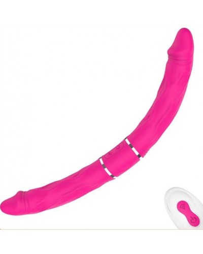 Double Gode Vibrant Pyrios Rose 35 x 3.5cm disponible sur Pop and Fun