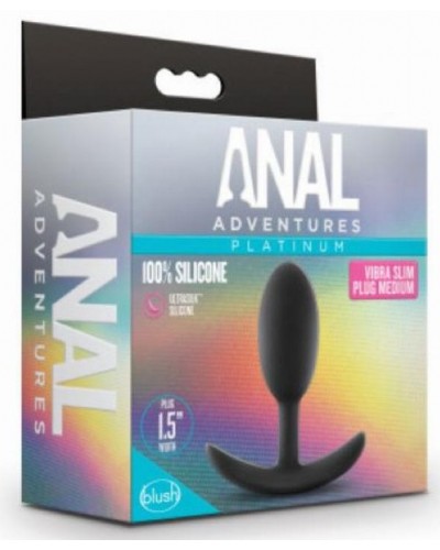 Plug Anal Adventures Vibra Slim Medium 9 x 4cm disponible sur Pop and Fun