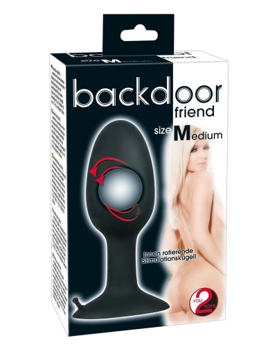 Plug avec Bille Backdoor M 9 x 3.5cm disponible sur Pop and Fun