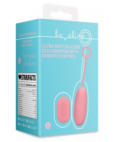 Oeuf vibrant sans fil Egg Soft Vibrator 8 x 3.3 cm Rose disponible sur Pop and Fun