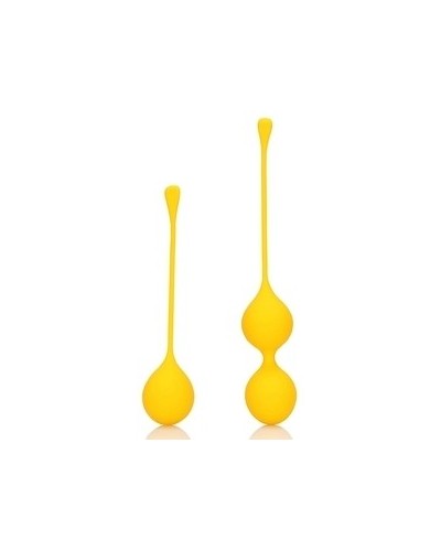 Boules de Kegel en silicone Balls Training Jaunes disponible sur Pop and Fun