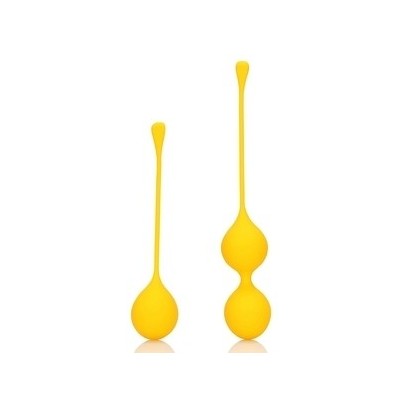 Boules de Kegel en silicone Balls Training Jaunes disponible sur Pop and Fun