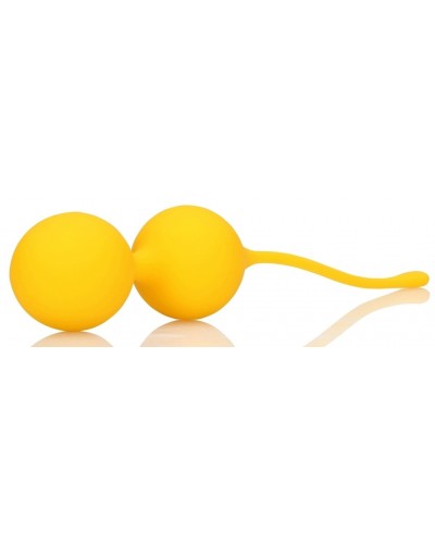 Boules de Kegel en silicone Balls Training Jaunes disponible sur Pop and Fun