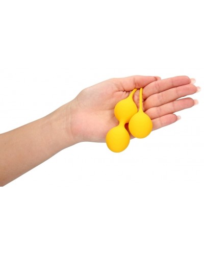 Boules de Kegel en silicone Balls Training Jaunes disponible sur Pop and Fun