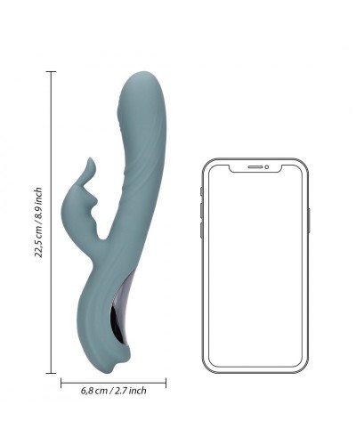 Vibro Rabbit Fingering Motion 23 cm Gris disponible sur Pop and Fun