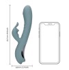 Vibro Rabbit Fingering Motion 23 cm Gris