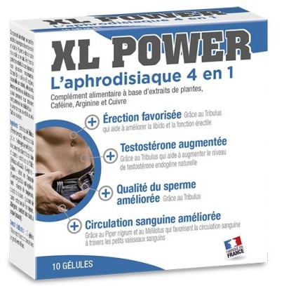 Stimulant Erection XL Power 10 gélules disponible sur Pop and Fun