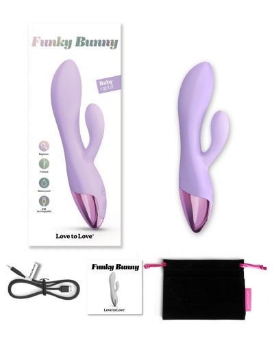 Vibro Rabbit Funky Bunny Love to Love Mauve disponible sur Pop and Fun