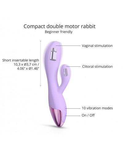 Vibro Rabbit Funky Bunny Love to Love Mauve disponible sur Pop and Fun