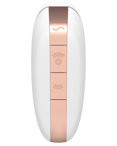 Stimulateur de clitoris connecté Love Triangle Satisfyer Blanc disponible sur Pop and Fun