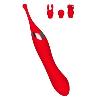 Stimulateur de clitoris Onax Double Pulse Rouge disponible sur Pop and Fun