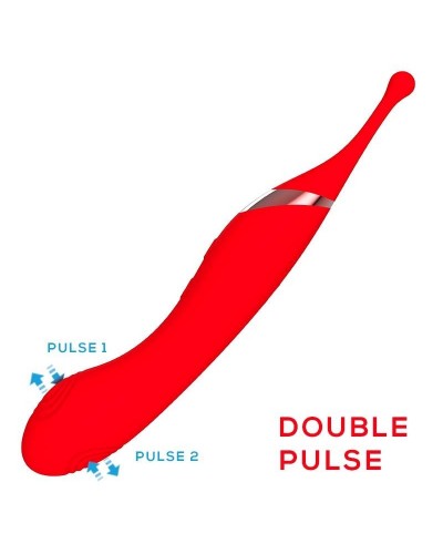 Stimulateur de clitoris Onax Double Pulse Rouge disponible sur Pop and Fun